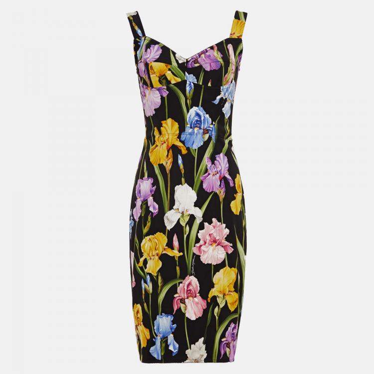 Pre Owned Dolce & Gabbana Silk Knee Length Dress 44