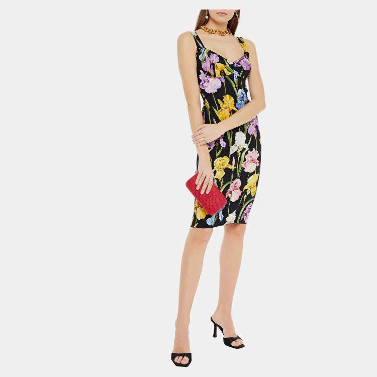 Pre Owned Dolce & Gabbana Silk Knee Length Dress 44