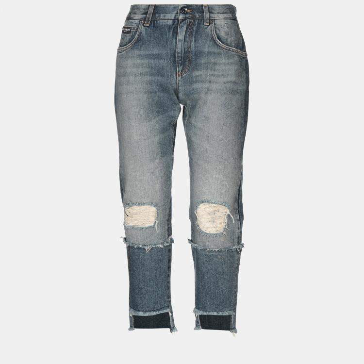 Pre Owned Dolce & Gabbana Cotton Jeans 42