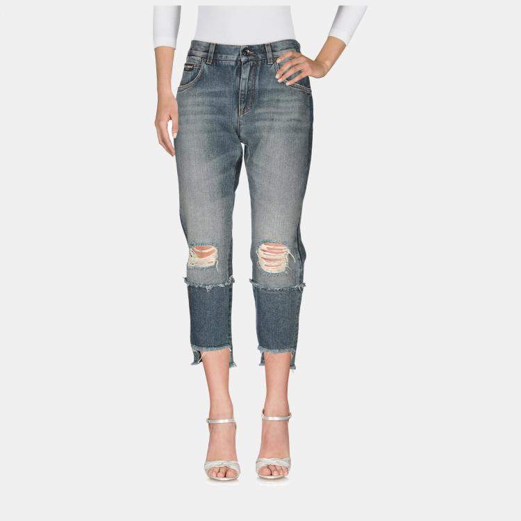Pre Owned Dolce & Gabbana Cotton Jeans 42