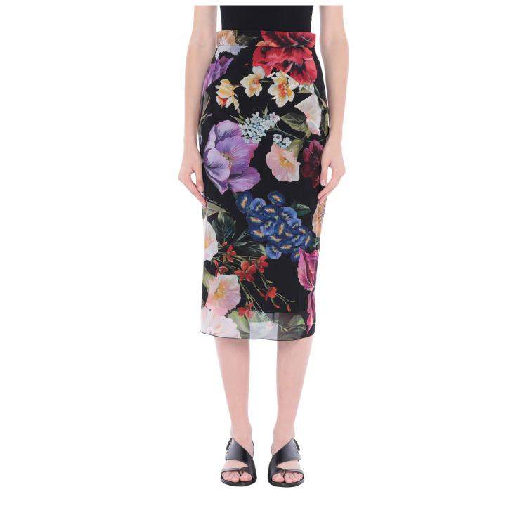 Pre Owned Dolce & Gabbana Silk Midi skirts 40