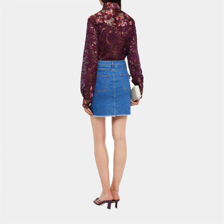 مملوكة مسبقًا Dolce & Gabbana Cotton Mini Skirt 40