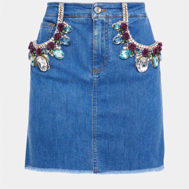 مملوكة مسبقًا Dolce & Gabbana Cotton Mini Skirt 40