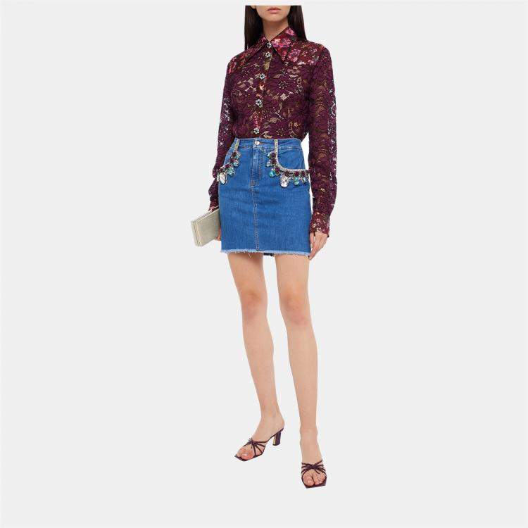 مملوكة مسبقًا Dolce & Gabbana Cotton Mini Skirt 40