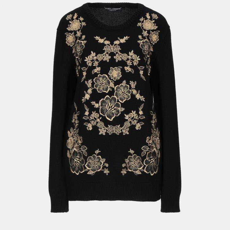 Embroidered cashmere sweater hotsell