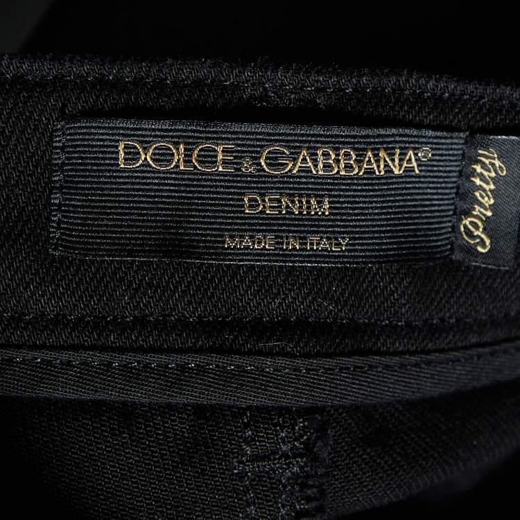 Pre Owned Dolce & Gabbana Black Denim Pretty Fit Jeans S/Waist 30"