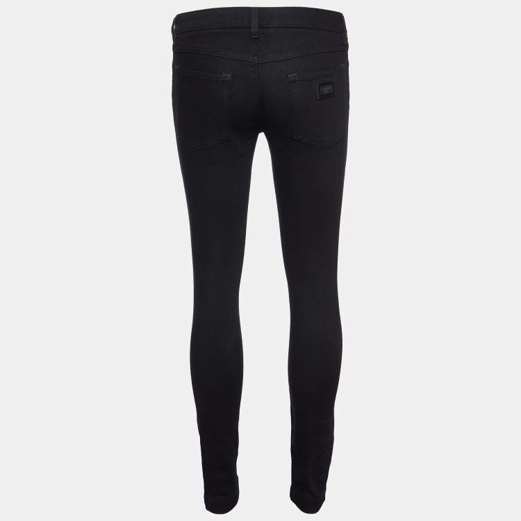 Pre Owned Dolce & Gabbana Black Denim Pretty Fit Jeans S/Waist 30"