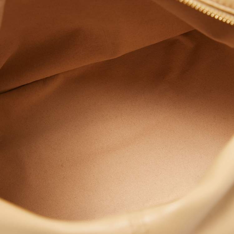 Pre Owned Dolce & Gabbana Beige Leather Shoulder Bag
