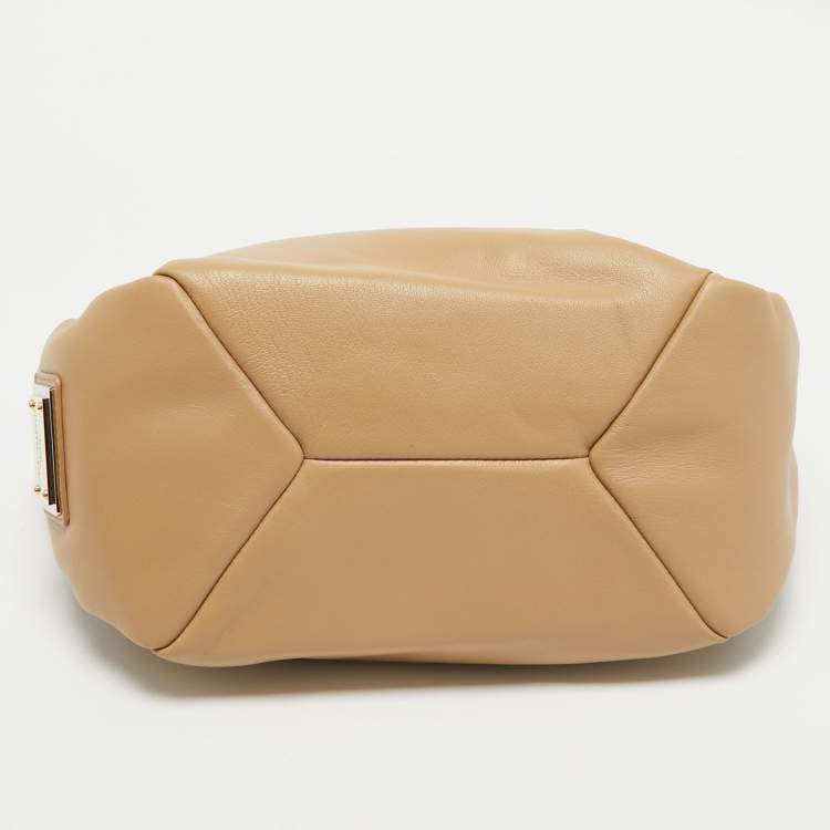 Pre Owned Dolce & Gabbana Beige Leather Shoulder Bag