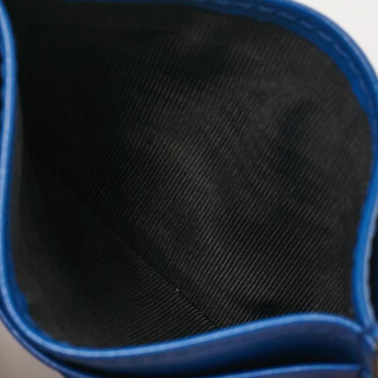 Pre Owned Dolce & Gabbana Blue Leather Card Case