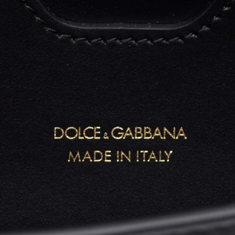 Pre Owned Dolce & Gabbana Black Leather DG Millennials Crossbody Bag