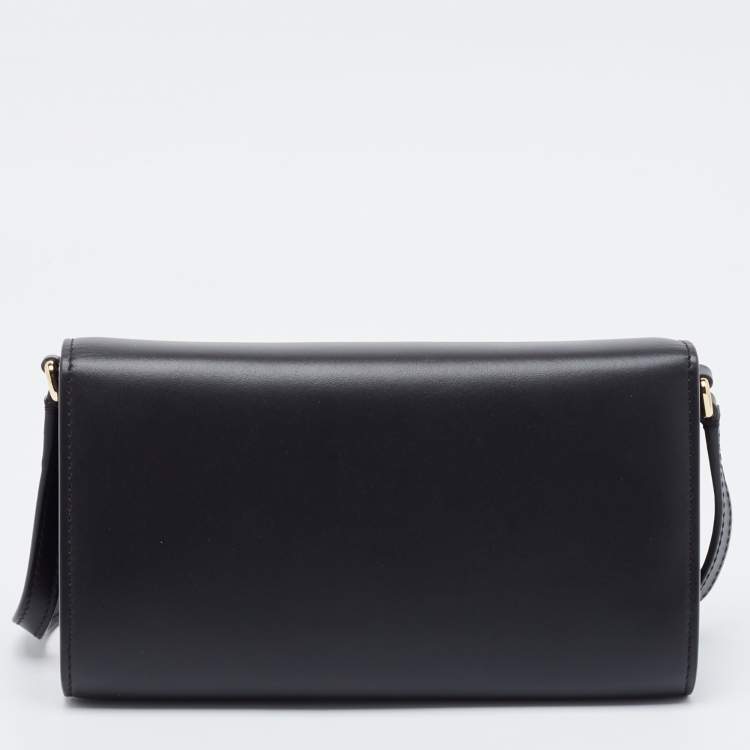 Pre Owned Dolce & Gabbana Black Leather DG Millennials Crossbody Bag