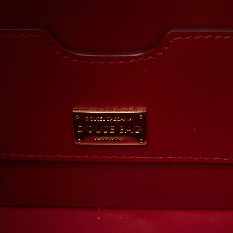Pre Owned Dolce & Gabbana Gold Acrylic and Leather Baroque Dolce Box Top Handle Bag
