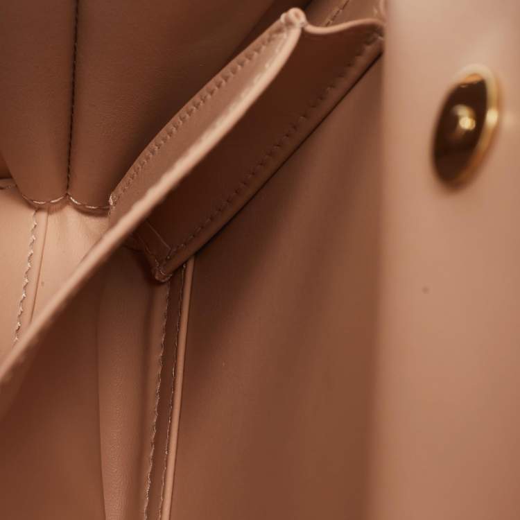Pre Owned Dolce & Gabbana Beige Satin and Leather Crystal Embellished Rosaria Box Top Handle Bag