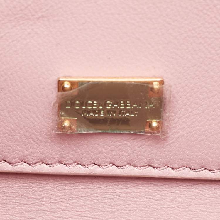 Pre Owned Dolce & Gabbana Beige Leather Lucia Shoulder Bag