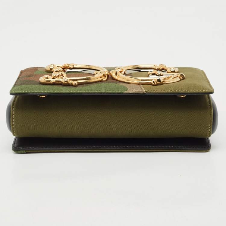 Pre Owned Dolce & Gabbana Camouflage Fabric DG Girls Shoulder Bag
