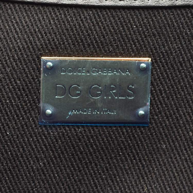 Pre Owned Dolce & Gabbana Camouflage Fabric DG Girls Shoulder Bag