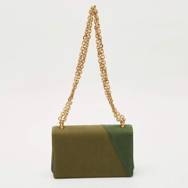 Pre Owned Dolce & Gabbana Camouflage Fabric DG Girls Shoulder Bag