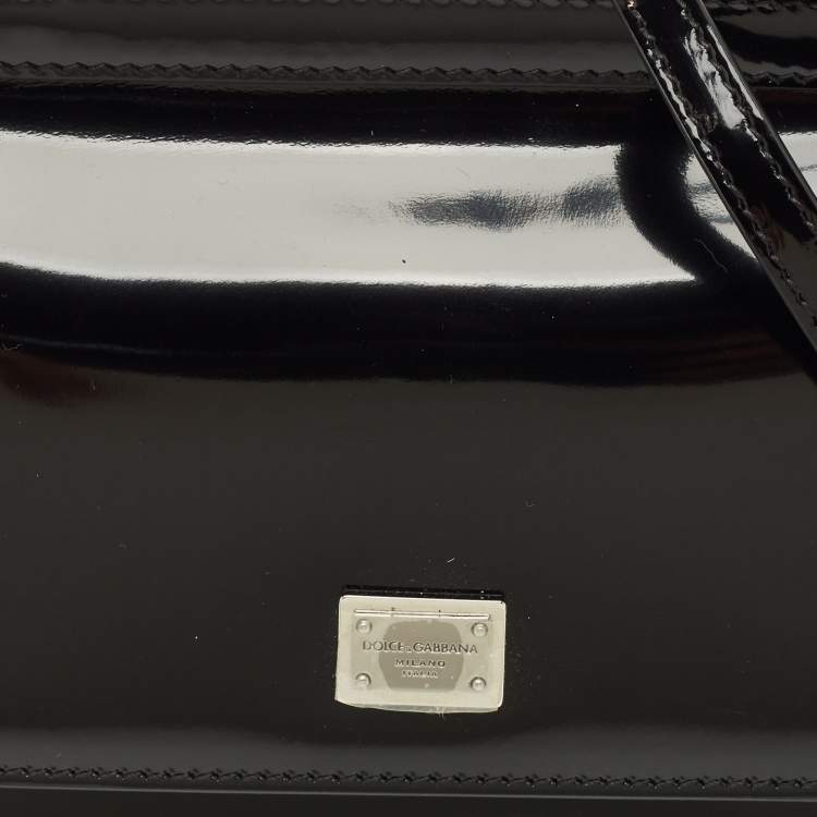 Pre Owned Dolce & Gabbana Black Leather Small Miss Sicily Top Handle Bag