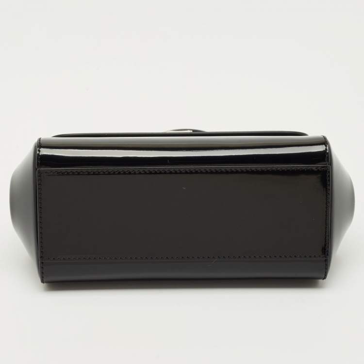 Pre Owned Dolce & Gabbana Black Leather Small Miss Sicily Top Handle Bag