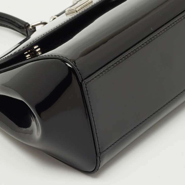 Pre Owned Dolce & Gabbana Black Leather Small Miss Sicily Top Handle Bag