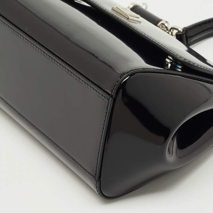 Pre Owned Dolce & Gabbana Black Leather Small Miss Sicily Top Handle Bag