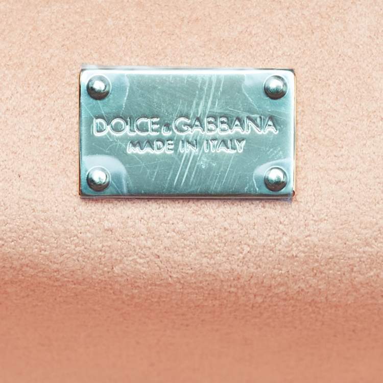 Pre Owned Dolce & Gabbana Pink Leather DG Logo Camera Crossbody Bag