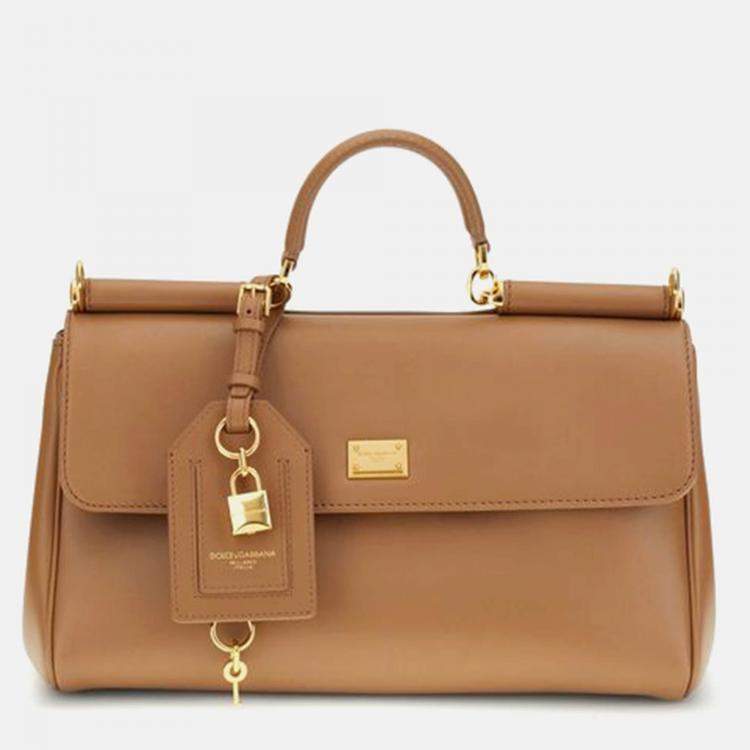 Pre Owned Dolce & Gabbana My Sicily Leather Handbag