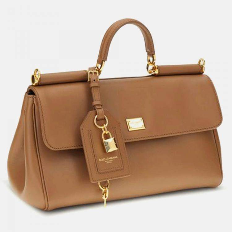 Pre Owned Dolce & Gabbana My Sicily Leather Handbag