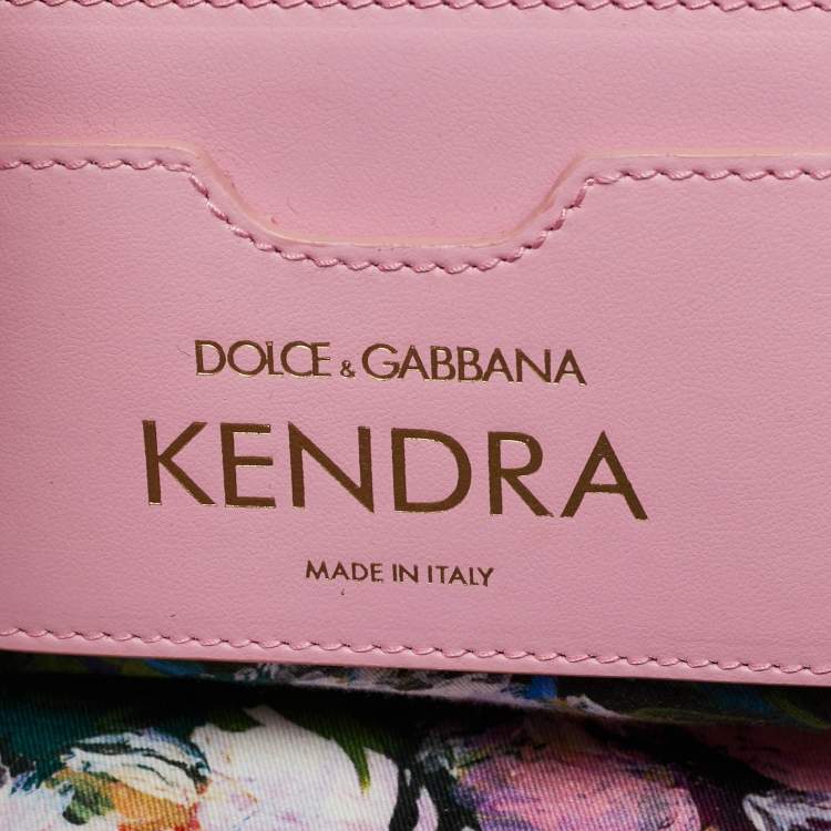 Pre Owned Dolce & Gabbana Pink/Natural Raffia Small Kendra Shopper Tote