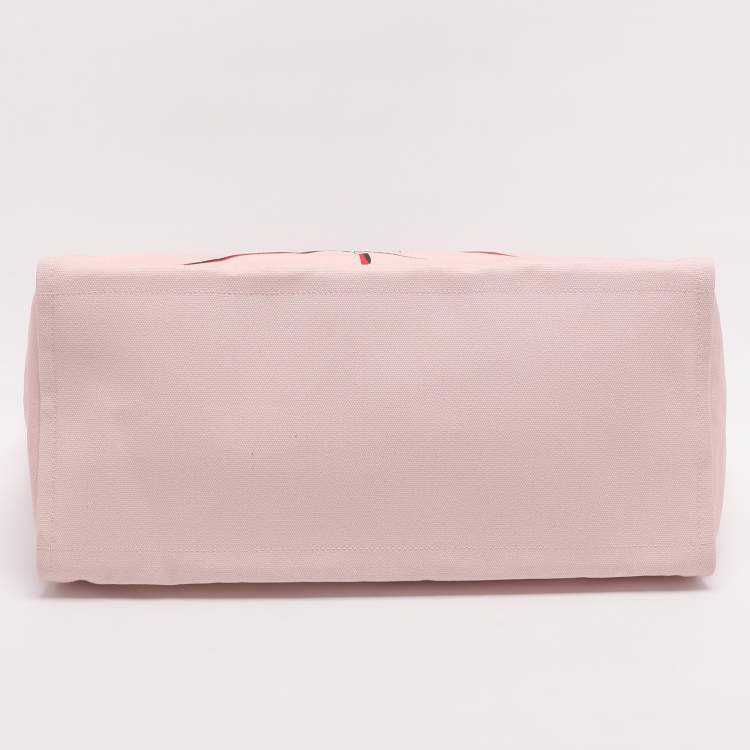 مملوكة مسبقًا حقيبة تسوق قماش وجلد وردي/أحمر دولتشي آند غابانا دي جي لوفز لندن