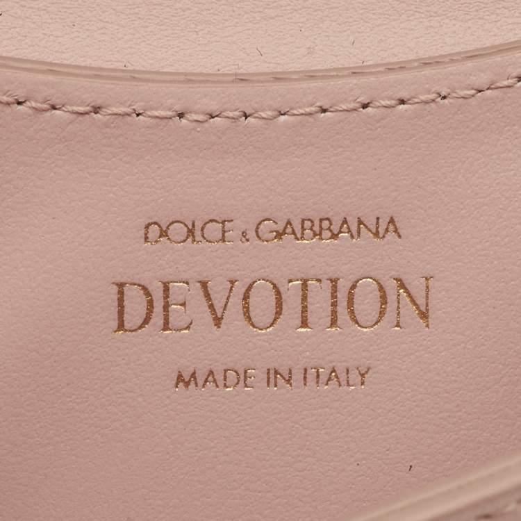 Pre Owned حقيبة دولتشي أند غابانا ديفوشن جلد مبطن وردي مسحوق كروس بودي صغيرة