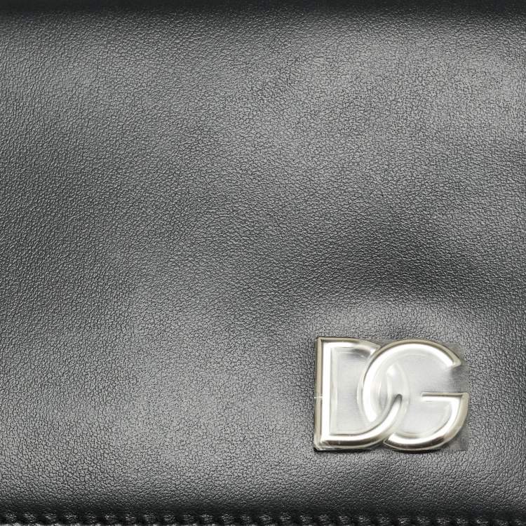 Pre Owned Dolce & Gabbana Mini Black Leather Crossbody Bag