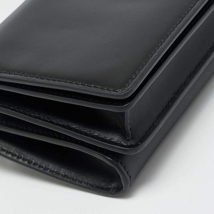 Pre Owned Dolce & Gabbana Mini Black Leather Crossbody Bag