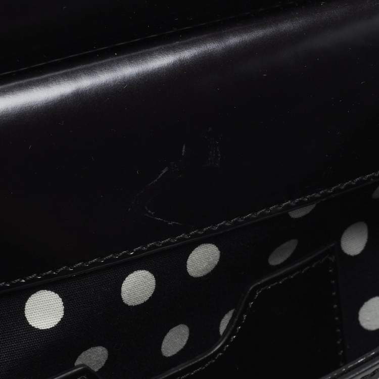 Pre Owned Dolce & Gabbana Miss Sicily Limited Edition Small Black Patent Leather Top Handle Bag