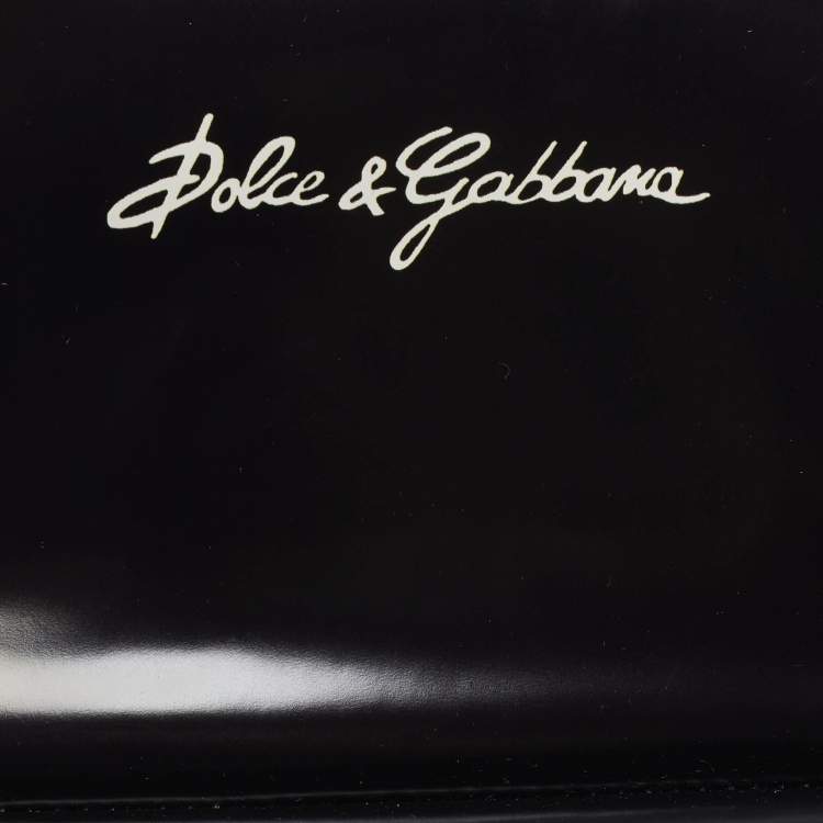 Pre Owned Dolce & Gabbana Miss Sicily Limited Edition Small Black Patent Leather Top Handle Bag