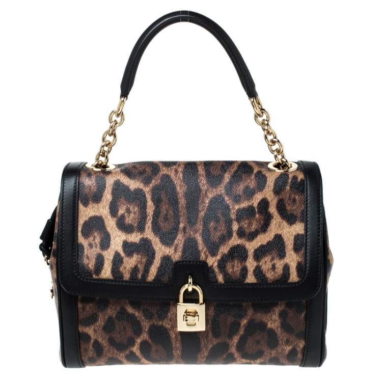 Dolce & Gabbana Leopard Print Coated Canvas Padlock Shoulder Bag Dolce &  Gabbana | TLC