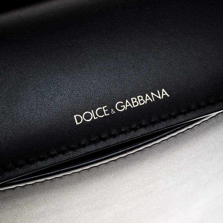 Pre Owned Dolce & Gabbana Black Leather Sicily 58 Top Handle Bag