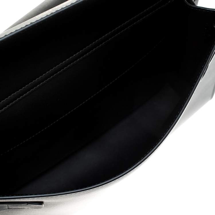 Pre Owned Dolce & Gabbana Black Leather Sicily 58 Top Handle Bag