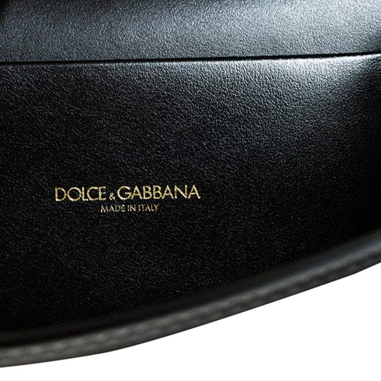Pre Owned Dolce & Gabbana Black Leather Small Devotion Top Handle Bag
