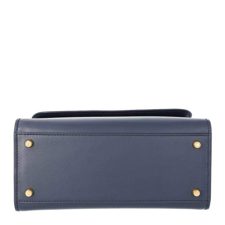 مملوكة مسبقًا Dolce & Gabbana Dark Blue Leather Sicily Shoulder Bag