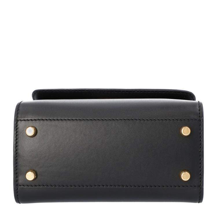 Pre Owned Dolce & Gabbana Black Leather Mini Sicily Shoulder Bag
