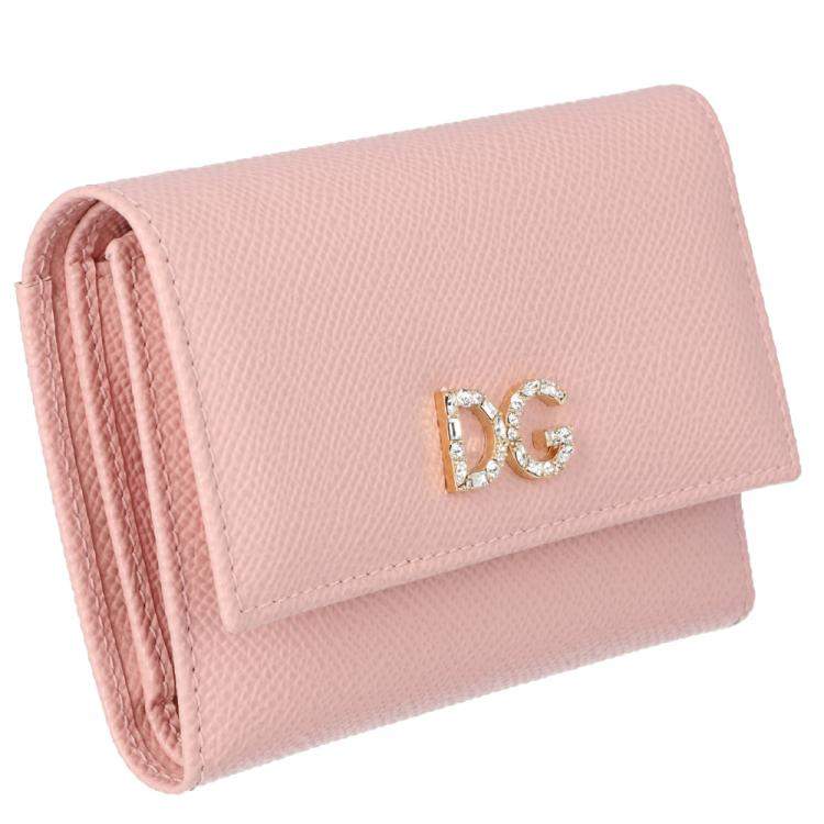 Dolce & Gabbana Light Pink Leather Tri-Fold Wallet Dolce & Gabbana | TLC
