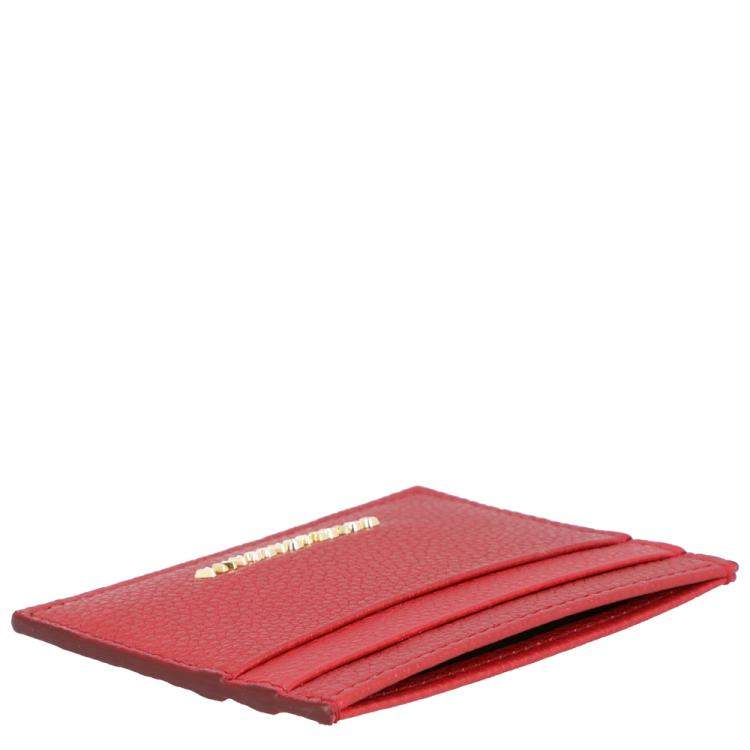 Pre Owned Dolce & Gabbana Red Leather Card Case
