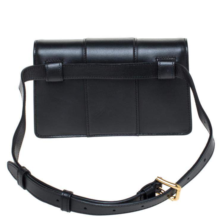 مملوكة مسبقًا Dolce & Gabbana Black Leather DG Millenials Belt Bag