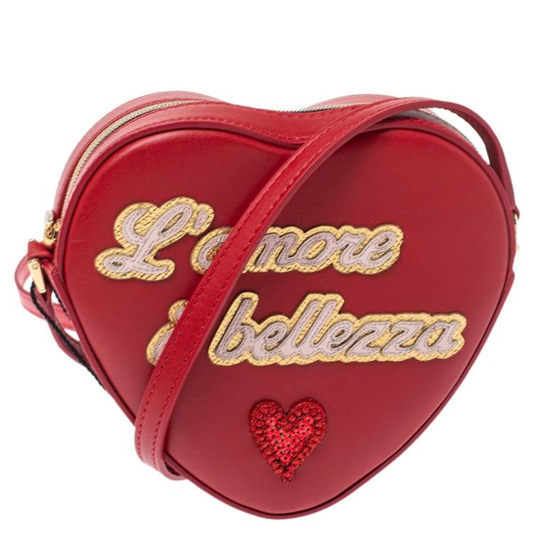 Dolce & Gabbana Red Leather Heart Bambino Crossbody Bag Dolce & Gabbana |  TLC