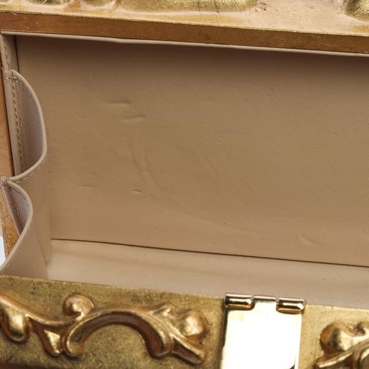 Pre Owned Dolce & Gabbana Multicolor Acrylic Mirrored Baroque Dolce Box Bag