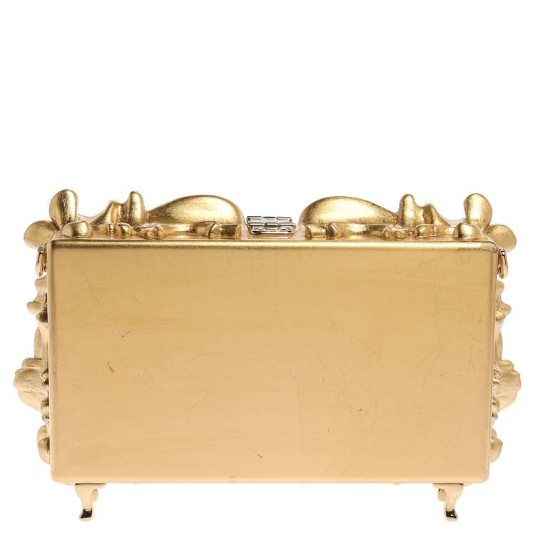 Pre Owned Dolce & Gabbana Multicolor Acrylic Mirrored Baroque Dolce Box Bag