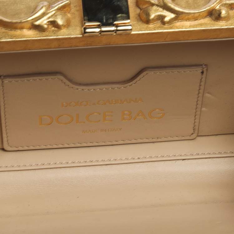 Pre Owned Dolce & Gabbana Multicolor Acrylic Mirrored Baroque Dolce Box Bag