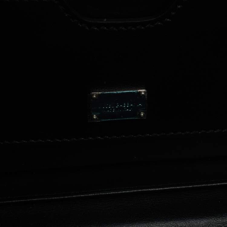 Pre Owned Dolce & Gabbana Blue/Silver Wood Walkman Box Clutch Bag